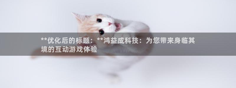 门徒平台注册登陆不上：**优化后的标题：**鸿益成科技：为您带来身临其
境的互动游戏体验