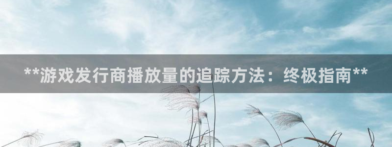 门徒娱乐带你赚钱套路是真的吗：**游戏发行商播放量的追踪方法：终极指南**